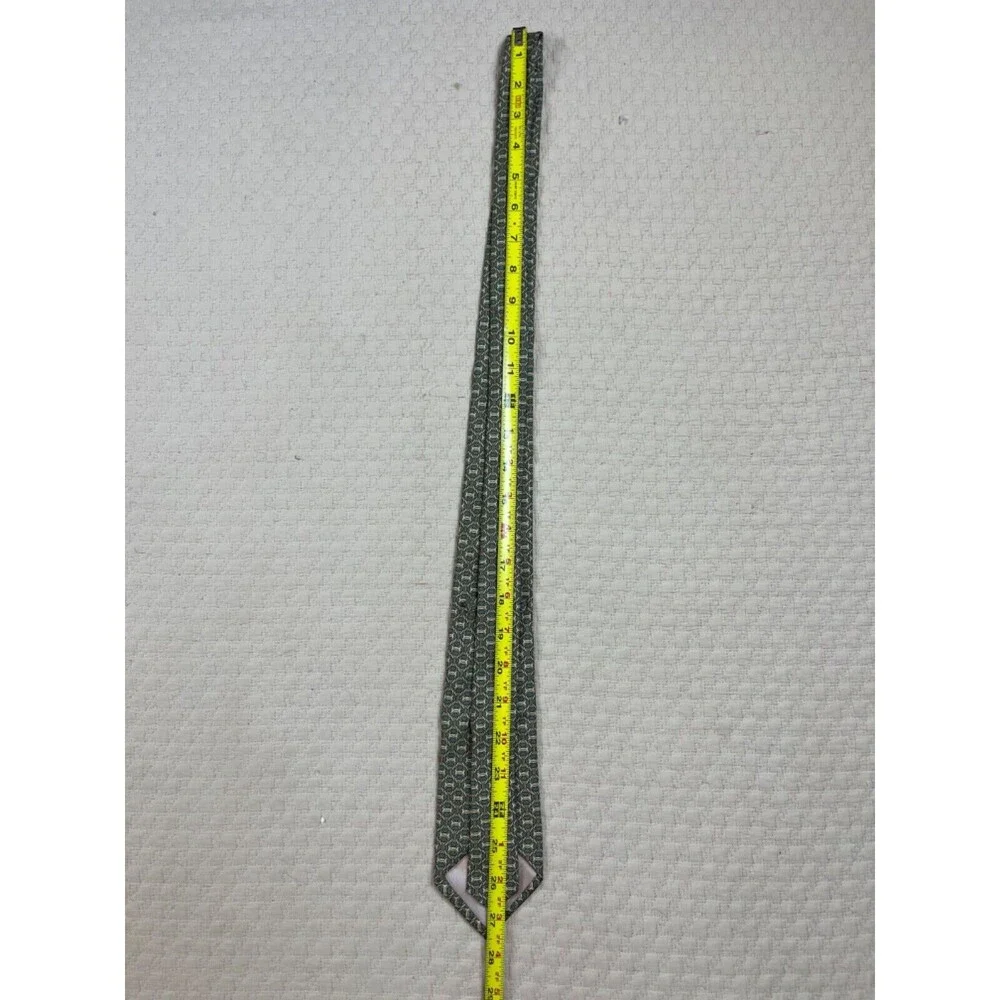 Barneys New York Silk Tie‎ Knots Green and Yellow Made in Italy 55